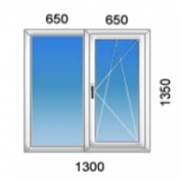 Окно Rehau 1300x1350
