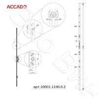 Поворотно-откидной привод ACCADO 1190 (диапазон 950–1450 мм)