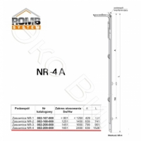 Средний запор ROMB NR-4 на 3 цапфы (арт. 002-209-000) для пластиковых окон