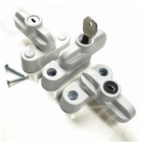 Универсальный оконный блокиратор с ключом (белый) — Детский замок и Антивзлом для ПВХ-окон