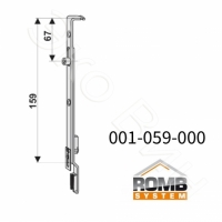 Верхний концевик Romb 001-059-000 для ПВХ окон и балконных дверей