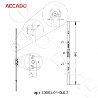 Поворотно-откидной привод ACCADO 440 (диапазон 530–700 мм)