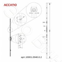 Поворотно-откидной привод ACCADO 940 (диапазон 700–1200 мм)